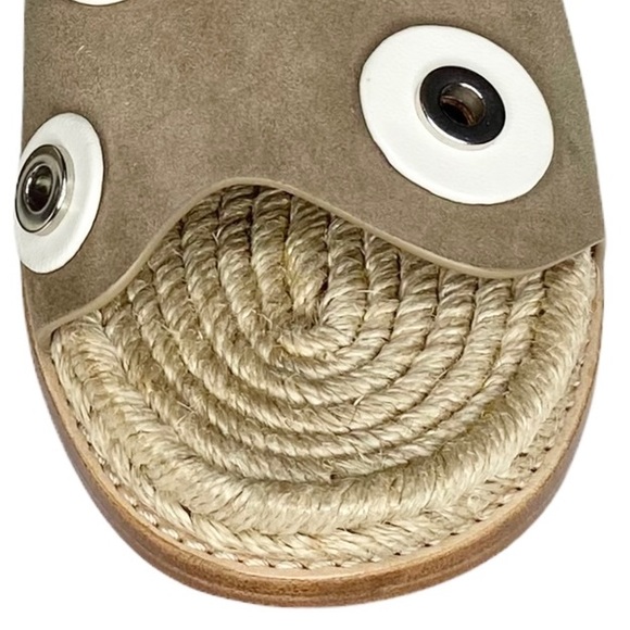 new Mercedes Castillo ✪ Oversized Metal Hardware Sandals Sandal ✪ Natural Suede - Picture 12 of 16